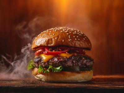 Chicken Burger W/Cheese & Fries